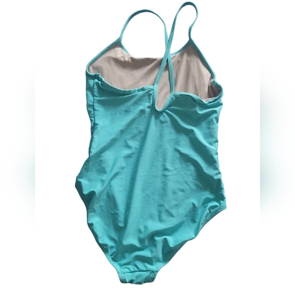 Old Navy Girl's One Piece Swimsuit SIZE XL 11/12 Blue Sun Print Shoulder Straps - Picture 3 of 14